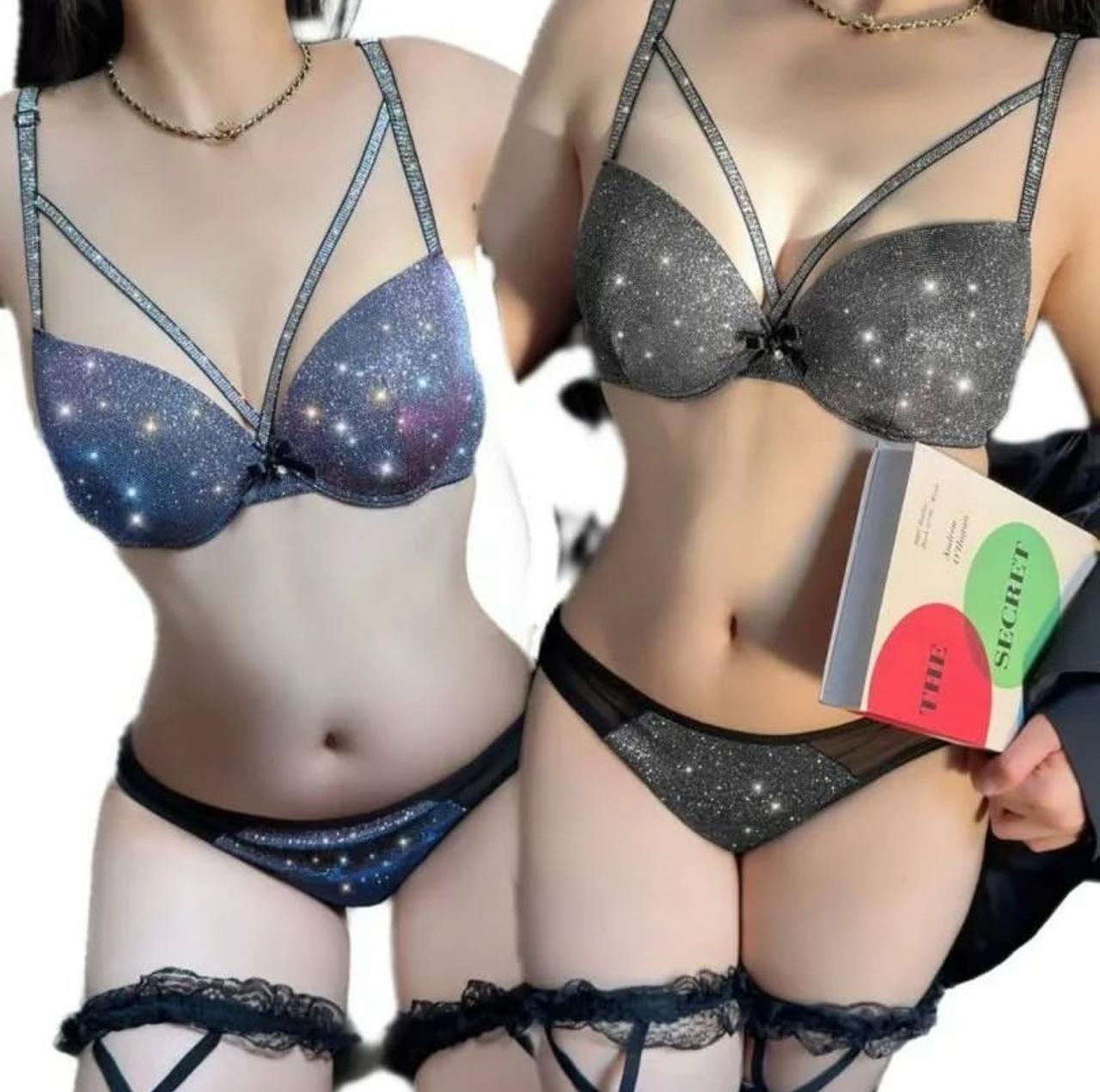 Sparkle & Slay: Stunning Glitter Panty Set for Gorgeous Girls 💫🔥